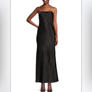 The Fashion Poet Faux Crystal Satin Maxi Slip Dress